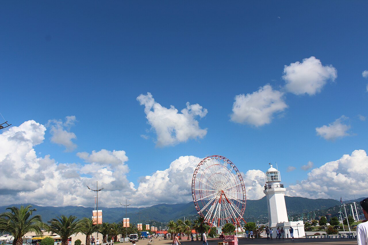 Batumi's Miracle Park waterfront and skyline