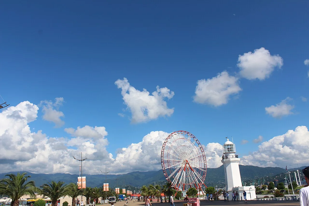 Batumi's Miracle Park waterfront and skyline